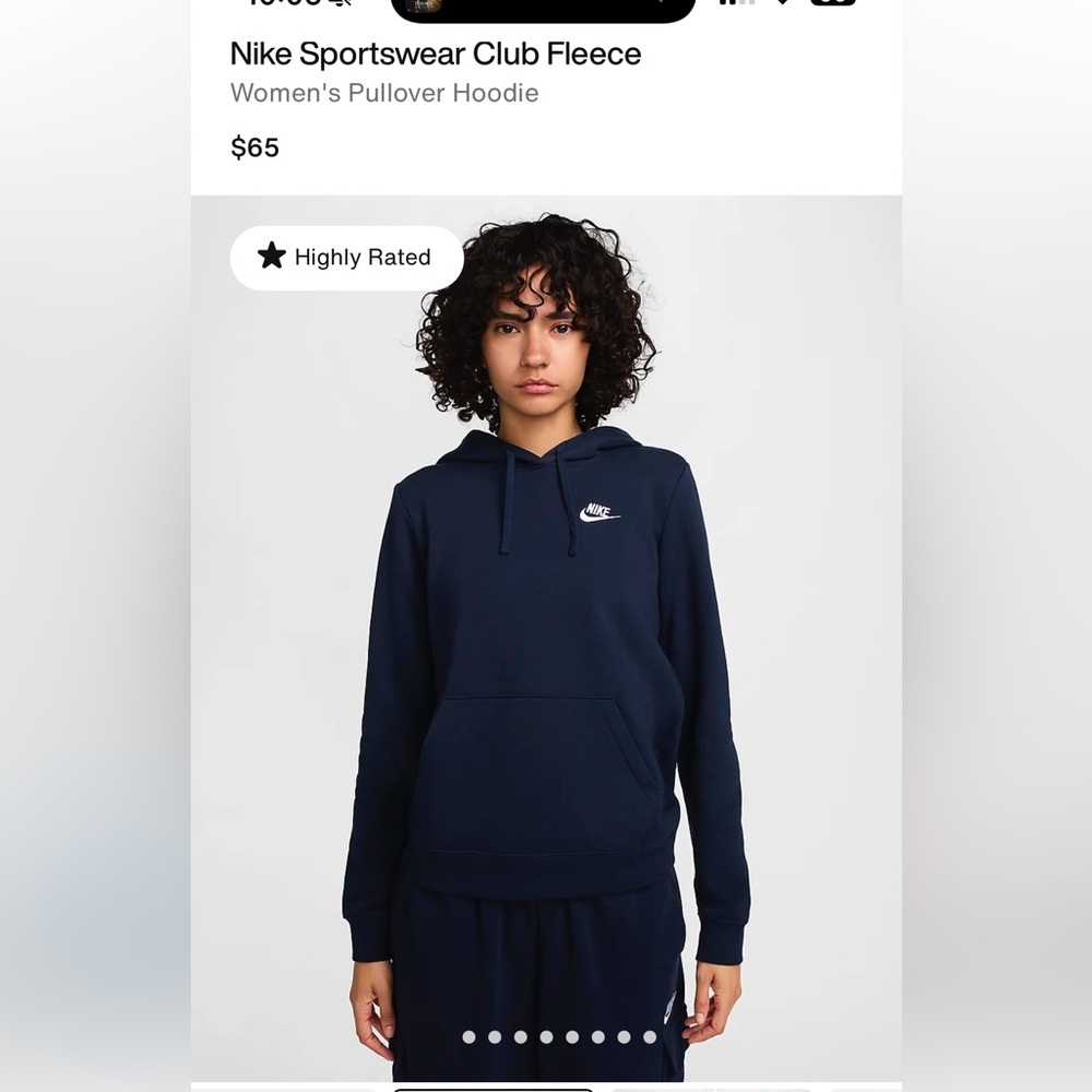 Navy blue women’s Nike hoodie new with tags